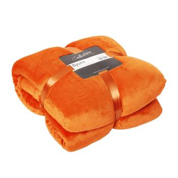 Oranžový chlupatý pléd Bjorn orange rust - 150*200 cm 8501545704054