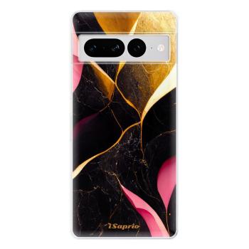 Odolné silikonové pouzdro iSaprio - Gold Pink Marble - Google Pixel 7 Pro 5G