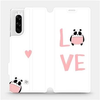 Flipové pouzdro na mobil Sony Xperia 5 - MH09S Panda LOVE (5903516058464)