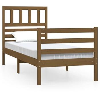 Rám postele medově hnědý masivní dřevo 90 × 200 cm, 3101076 (3101076)