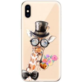 iSaprio Sir Giraffe pro iPhone XS (sirgi-TPU2_iXS)