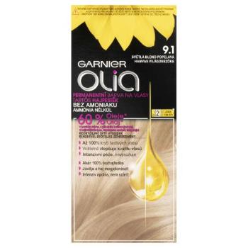 Garnier Olia 50 g barva na vlasy pro ženy 9,1 Ashy Light Blonde na barvené vlasy; na všechny typy vlasů