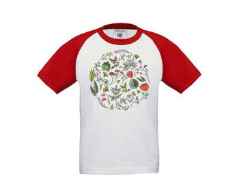Dětské tričko baseball květiny pattern