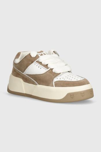 Kožené sneakers boty Naked Wolfe Kash béžová barva, Kash Suede Taupe