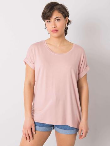 RŮŽOVÉ DÁMSKÉ BASIC TRIČKO 37-TS-10032021.41-PINK Velikost: S