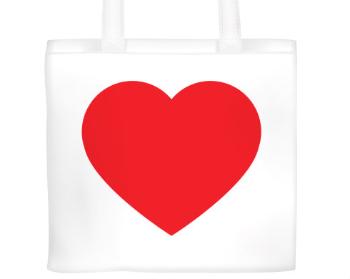 Plátěná nákupní taška Jednoduché srdce