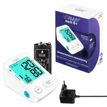 Vitammy Next 8+ Ramenní tlakoměr s měřením při nafukování manžety a AC adaptérem