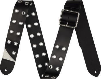 Jackson Grommet Leather Strap, Black, 2.5"