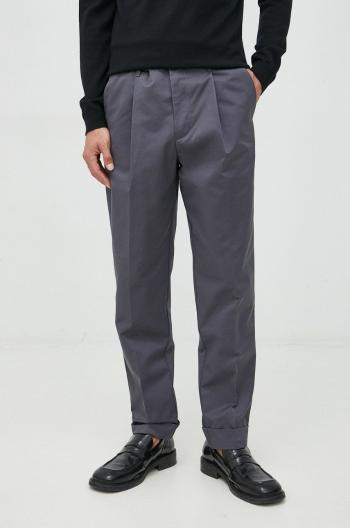 Kalhoty Armani Exchange pánské, šedá barva, jednoduché