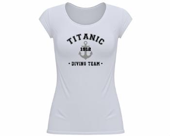 Dámské tričko velký výstřih TITANIC DIVING TEAM