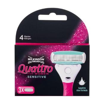 Wilkinson Sword Quattro For Women Sensitive náhradní břit náhradní břit 3 ks pro ženy