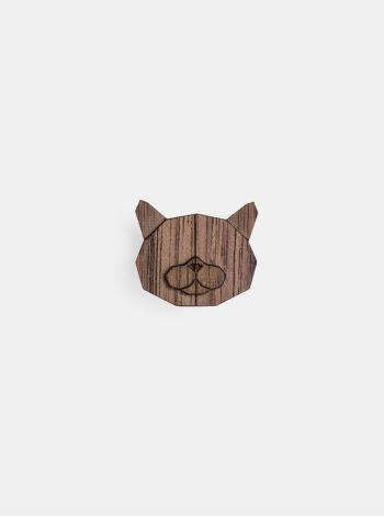Dřevěná brož British Cat Brooch BeWooden