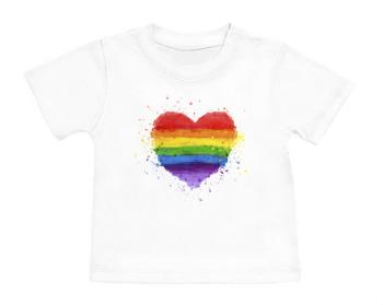 Tričko pro miminko Rainbow heart