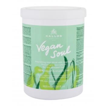 Kallos Cosmetics Vegan Soul Nourishing 1000 ml maska na vlasy pro ženy na oslabené vlasy; na suché vlasy