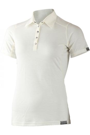 Lasting dámská merino polo košile ERIKA bílá Velikost: XL