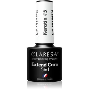 Claresa Extend Care 5 in 1 Keratin podkladový lak pro gelové nehty s vyživujícím účinkem odstín 5 g