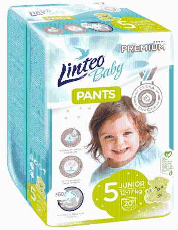 LINTEO Baby Pants 5 Junior Premium 12-17 kg 20 ks