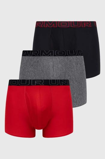 Boxerky Under Armour 3-pack pánské, červená barva