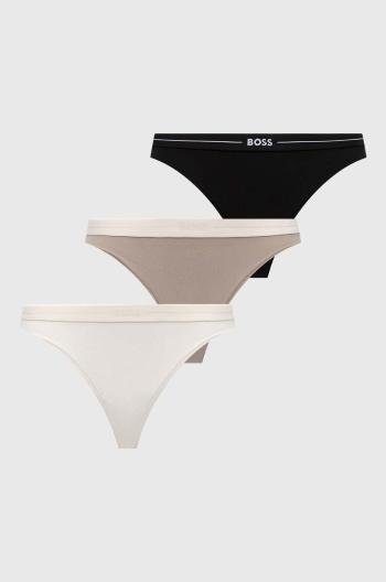 Tanga BOSS 3-pack černá barva, 50510030