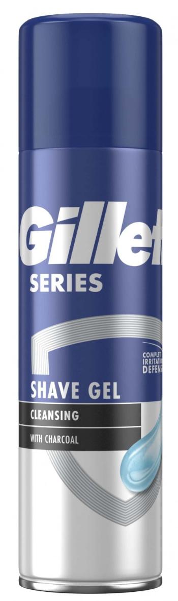 Gillette Series Čisticí gel na holení s dřevěným uhlím 200 ml