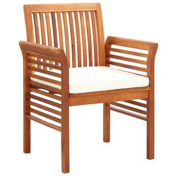 Zahradní jídelní židle s poduškou masivní akáciové dřevo 45964 (45964)
