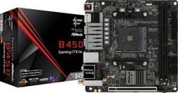 Základní deska ASRock B450 Gaming-ITX/AC Socket AMD AM4 Tvarový faktor Mini-ITX Čipová sada základní desky AMD® B450