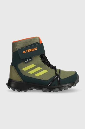 Dětské boty adidas Performance Terrex Snow zelená barva