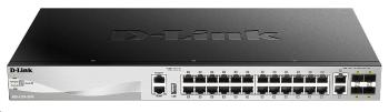 D-Link DGS-3130-30TS/E L3 Stackable Managed Gigabit Switch, 24x gigabit, 2x 10GBASE-T, 4x SFP+