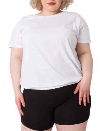 Bílé dámské basic tričko vel. 4XL