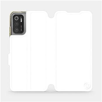 Mobiwear flip pouzdro pro Xiaomi Poco M3 Pro 5G - White&Orange (5903516816507)