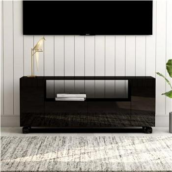 TV stolek černý s vysokým leskem 120x35x43 cm dřevotříska (801353)