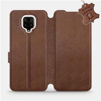 Flip pouzdro na mobil Xiaomi Redmi Note 9 Pro - Hnědé - kožené -  Brown Leather (5903516248537)