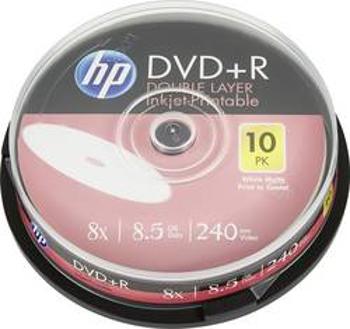 DVD+R DL 8.5 GB HP DRE00060WIP, s potiskem, 10 ks, vřeteno