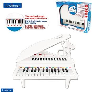 Mini elektrické piano s mikrofonem a 31 svítícími klávesami pro snadné učení (3380743081472)
