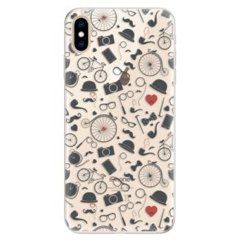 Silikonové pouzdro iSaprio - Vintage Pattern 01 - black - iPhone XS Max