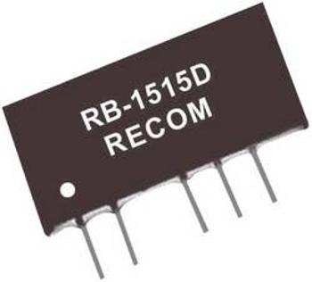 DC/DC měnič Recom RB-1515D (10001847), vstup 15 V/DC, výstup ±15 V/DC, ±33 mA, 1 W