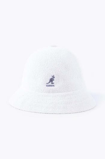 Klobouk Kangol Bermuda Casual 0397BC WHITE bílá barva, 0397BC.WHITE-WHITE