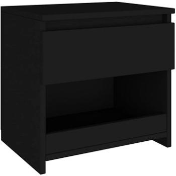 Noční stolek černý 40 × 30 × 39 cm dřevotříska (803445)