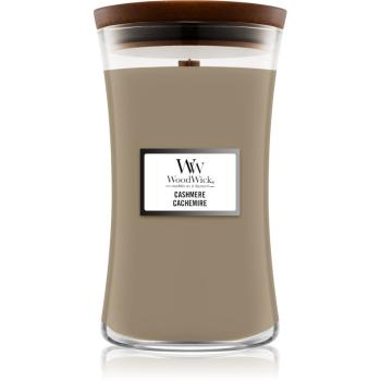 Woodwick Cashmere vonná svíčka s dřevěným knotem 609,5 g