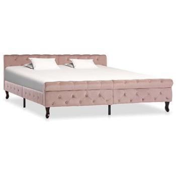 Rám postele růžový samet 180x200 cm (288569)