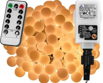 VOLTRONIC® 67306 Párty osvětlení - 10 m, 100 LED diod, teple bílé + ovladač