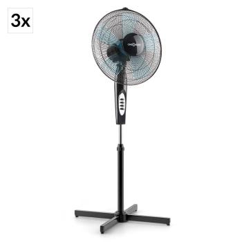 OneConcept Black Blizzard 2G, černý, stojící ventilátor, sada 3 ks, 41 cm (16 ''), 50 W