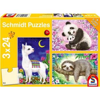Schimdt Puzzle Zvířátka 3x24 dílků (4001504563684)