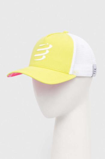 Kšiltovka Compressport Trucker Cap žlutá barva, vzorovaná, XHWU4190