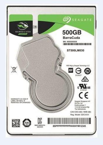 Seagate BarraCuda 500GB, 2,5", SATAIII, ST500LM030, ST500LM030