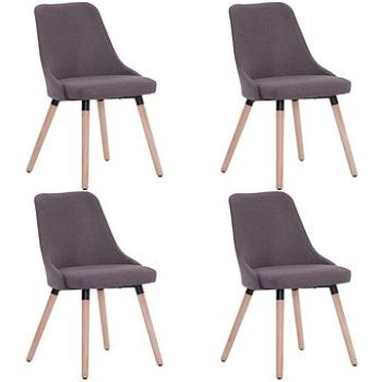 Jídelní židle 4 ks taupe textil (277033)