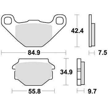 Braking brzdové destičky (semi-metalická směs SM1) (2ks) M501-136 (M501-136)