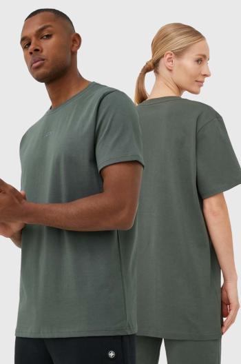 Bavlněné tričko Arkk Copenhagen zelená barva
