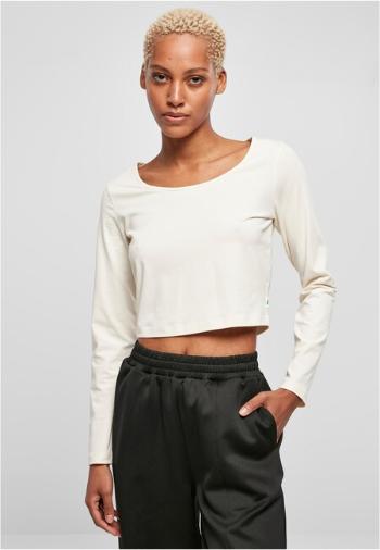 Urban Classics Ladies Organic Cropped Longsleeve whitesand - XS