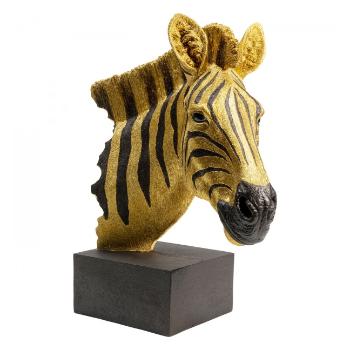 Dekorace Zebra – zlatá, 46 cm